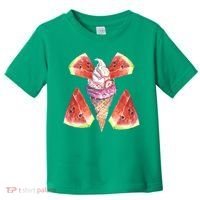 Watermelon With Ice Cream Art Toddler T-Shirt thumb 0