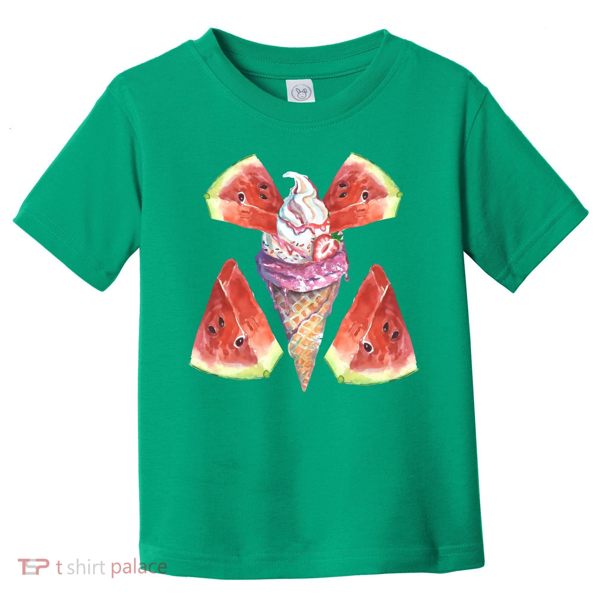 Watermelon With Ice Cream Art Toddler T-Shirt