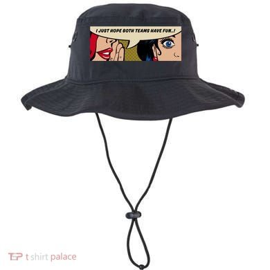Wo Whispering I Just Hope Both Teams Have Fun Pop Art Cool Gift Bucket Hat