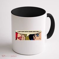 Wo Whispering I Just Hope Both Teams Have Fun Pop Art Cool Gift Coffee Mug thumb 1