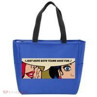 Wo Whispering I Just Hope Both Teams Have Fun Pop Art Cool Gift Tote Bag thumb 0