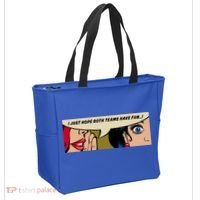 Wo Whispering I Just Hope Both Teams Have Fun Pop Art Cool Gift Tote Bag thumb 2