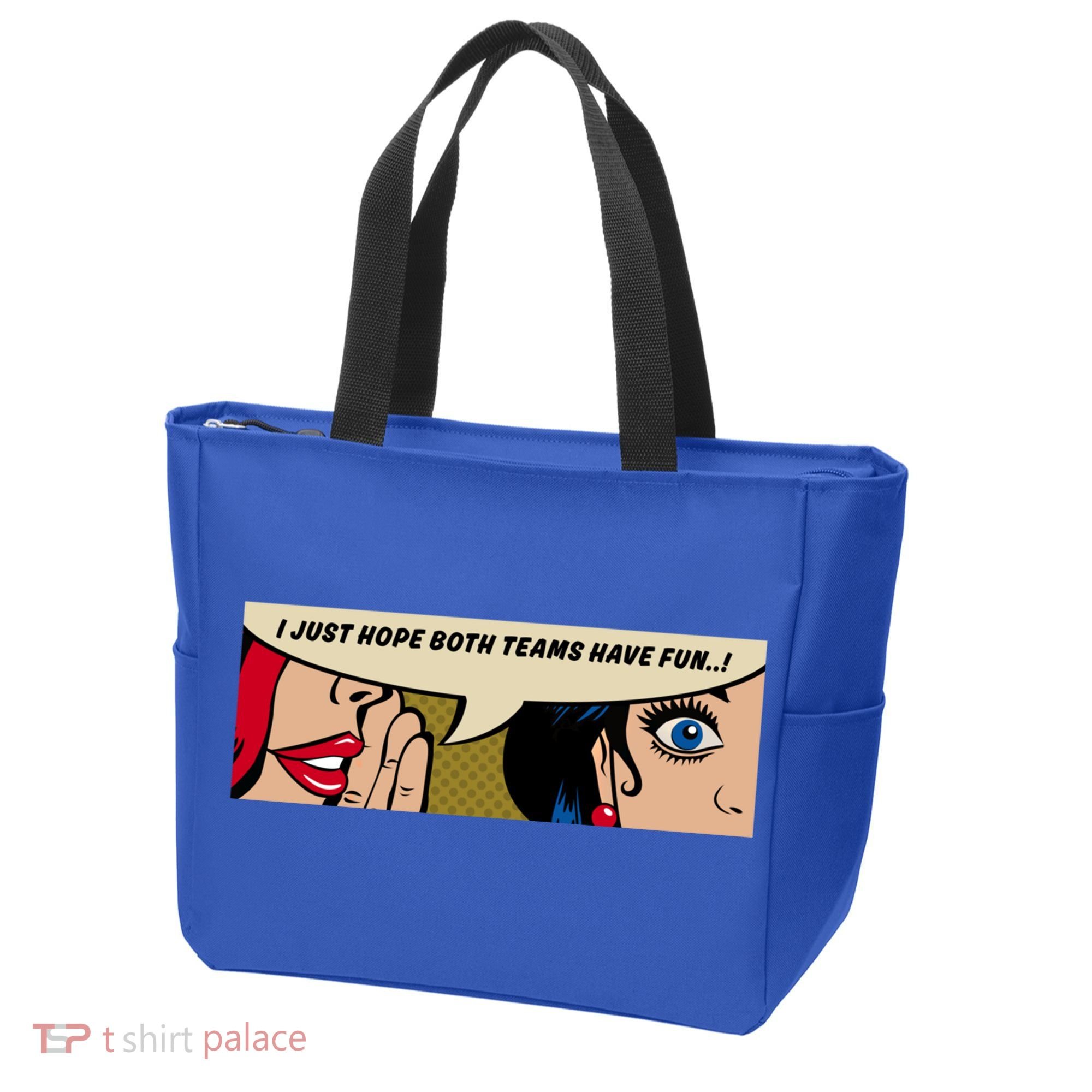 Wo Whispering I Just Hope Both Teams Have Fun Pop Art Cool Gift Tote Bag
