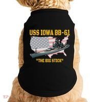 World War Ii Warship Uss Iowa & Ww2 Bb61 Battleship Veteran Doggie Tank thumb 0