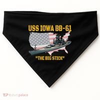World War Ii Warship Uss Iowa & Ww2 Bb61 Battleship Veteran USA-Made Doggie Bandana thumb 0