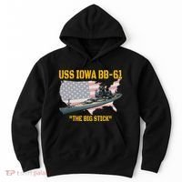 World War Ii Warship Uss Iowa & Ww2 Bb61 Battleship Veteran Hoodie thumb 0