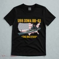 World War Ii Warship Uss Iowa & Ww2 Bb61 Battleship Veteran T-Shirt thumb 5