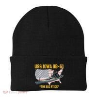 World War Ii Warship Uss Iowa & Ww2 Bb61 Battleship Veteran Beanie thumb 0