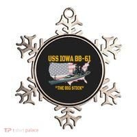 World War Ii Warship Uss Iowa & Ww2 Bb61 Battleship Veteran Ornament thumb 0