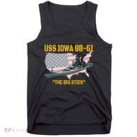 World War Ii Warship Uss Iowa & Ww2 Bb61 Battleship Veteran Tank Top thumb 0