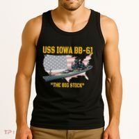 World War Ii Warship Uss Iowa & Ww2 Bb61 Battleship Veteran Tank Top thumb 3