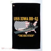 World War Ii Warship Uss Iowa & Ww2 Bb61 Battleship Veteran Golf Towel thumb 0