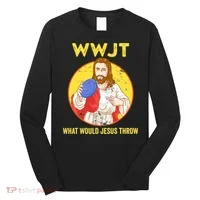 What Would Jesus Throw Frisbee Golf Long Sleeve Shirt thumb 0
