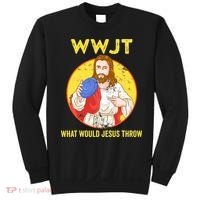 What Would Jesus Throw Frisbee Golf Sweatshirt thumb 0