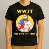 What Would Jesus Throw Frisbee Golf T-Shirt thumb 3