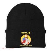 What Would Jesus Throw Frisbee Golf Beanie thumb 0