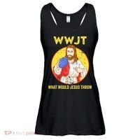 What Would Jesus Throw Frisbee Golf Ladies Essential Flowy Tank thumb 0