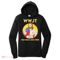 What Would Jesus Throw Frisbee Golf Women's Hoodie thumb 0