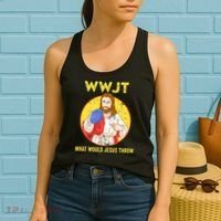 What Would Jesus Throw Frisbee Golf Women's Tank Top thumb 2