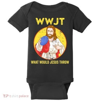 What Would Jesus Throw Frisbee Golf Baby Bodysuit