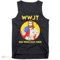 What Would Jesus Throw Frisbee Golf Tank Top thumb 0