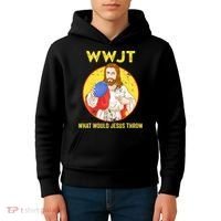 What Would Jesus Throw Frisbee Golf Kids Hoodie thumb 4