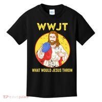What Would Jesus Throw Frisbee Golf Kids T-Shirt thumb 0