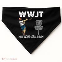 What Would Jesus Throw Christmas WWJT Disc Golf Funny USA-Made Doggie Bandana thumb 0