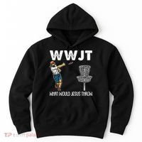 What Would Jesus Throw Christmas WWJT Disc Golf Funny Hoodie thumb 0