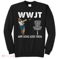 What Would Jesus Throw Christmas WWJT Disc Golf Funny Sweatshirt thumb 0