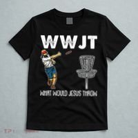 What Would Jesus Throw Christmas WWJT Disc Golf Funny T-Shirt thumb 5
