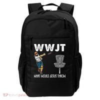 What Would Jesus Throw Christmas WWJT Disc Golf Funny Backpack thumb 0