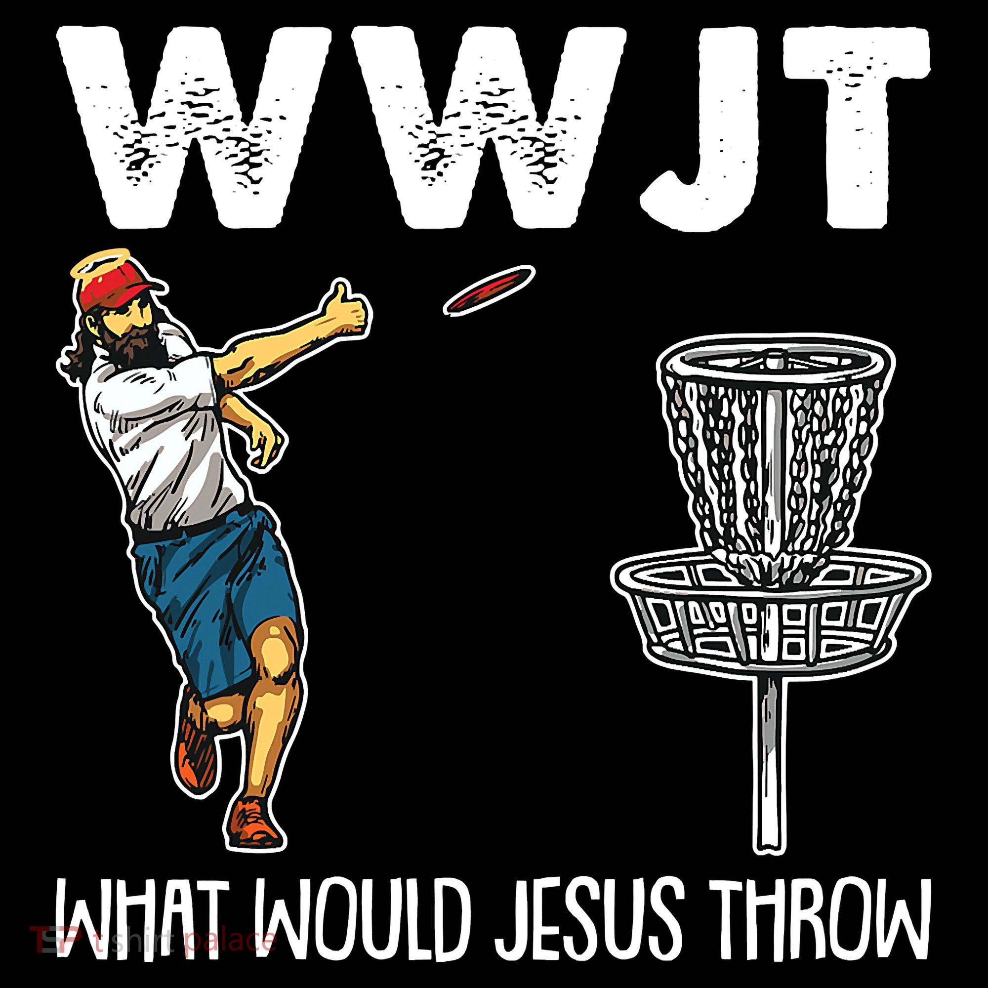What Would Jesus Throw Christmas WWJT Disc Golf Funny Women's Hoodie