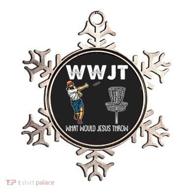 What Would Jesus Throw Christmas WWJT Disc Golf Funny Ornament