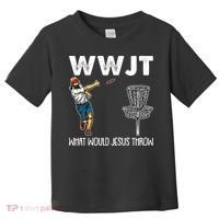 What Would Jesus Throw Christmas WWJT Disc Golf Funny Toddler T-Shirt thumb 0