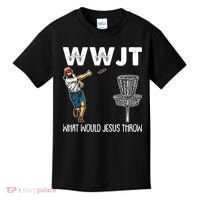 What Would Jesus Throw Christmas WWJT Disc Golf Funny Kids T-Shirt thumb 0