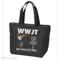 What Would Jesus Throw Christmas WWJT Disc Golf Funny Tote Bag thumb 3