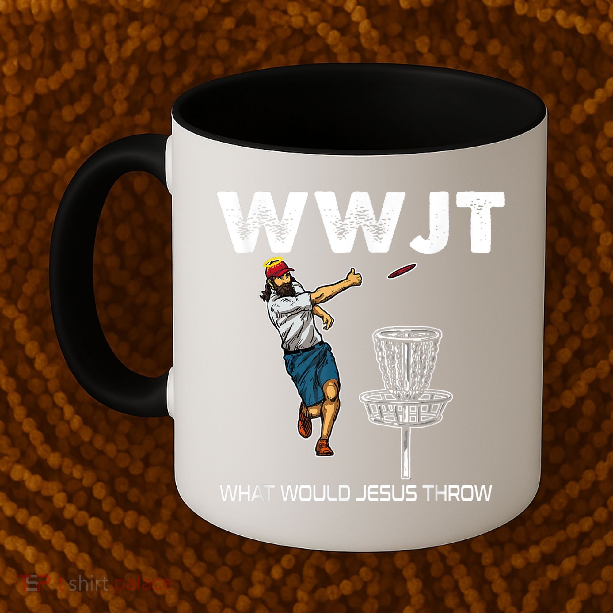 What Would Jesus Throw Golf Disc Coffee Mug