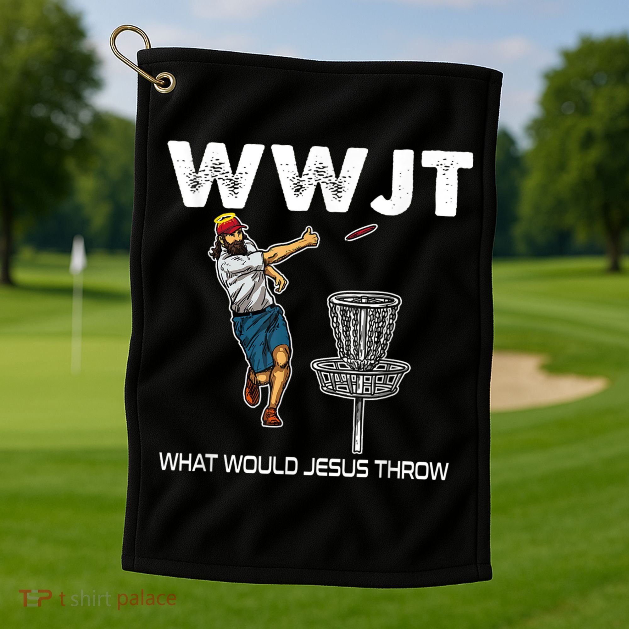 What Would Jesus Throw Golf Disc Golf Towel