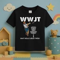 What Would Jesus Throw Golf Disc Toddler T-Shirt thumb 3