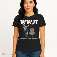 What Would Jesus Throw Golf Disc Women's T-Shirt thumb 4
