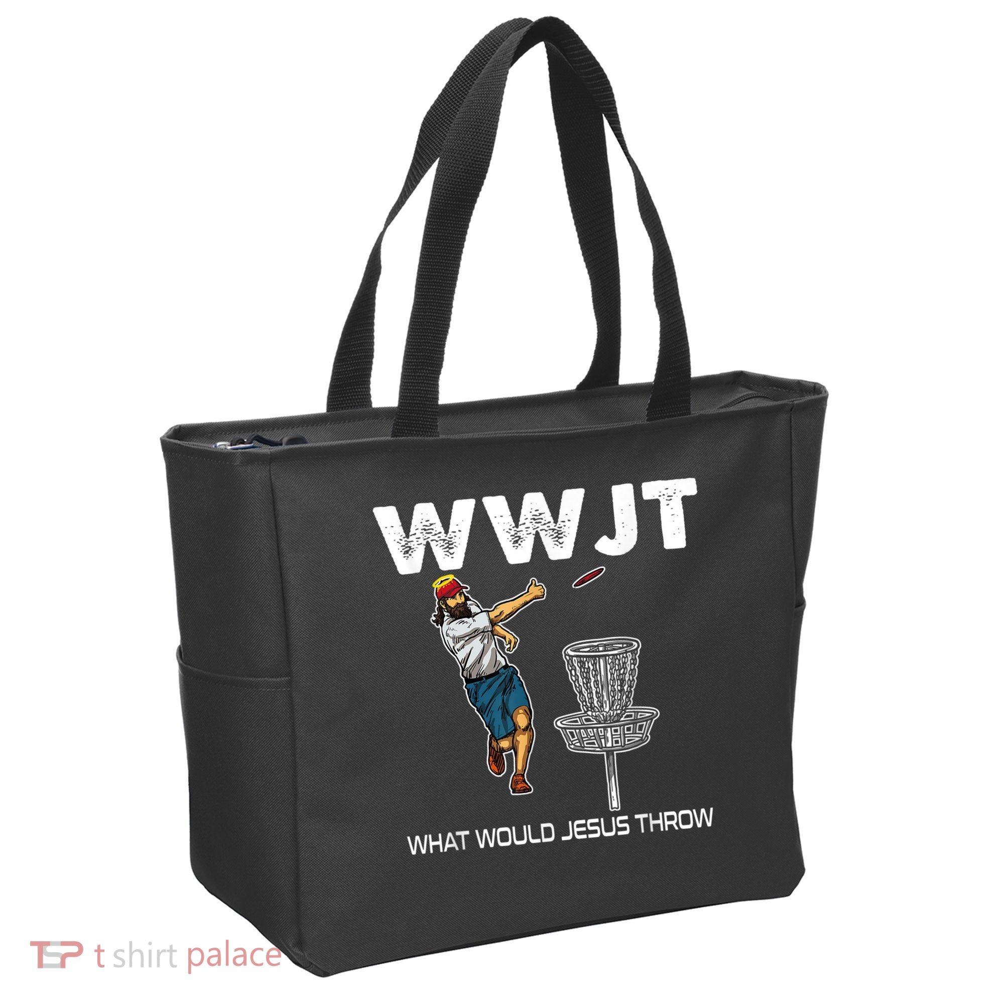 What Would Jesus Throw Golf Disc Tote Bag