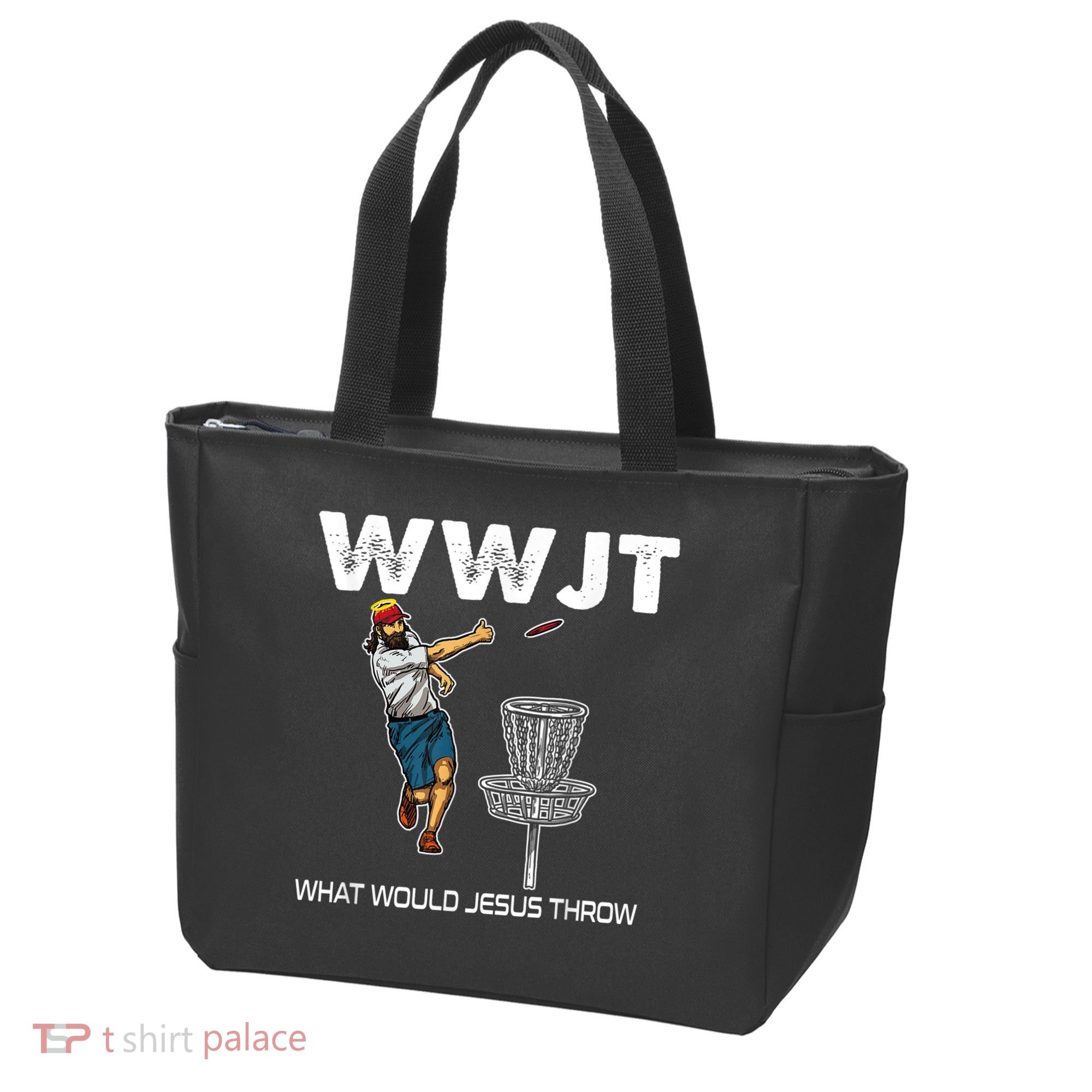 What Would Jesus Throw Golf Disc Tote Bag