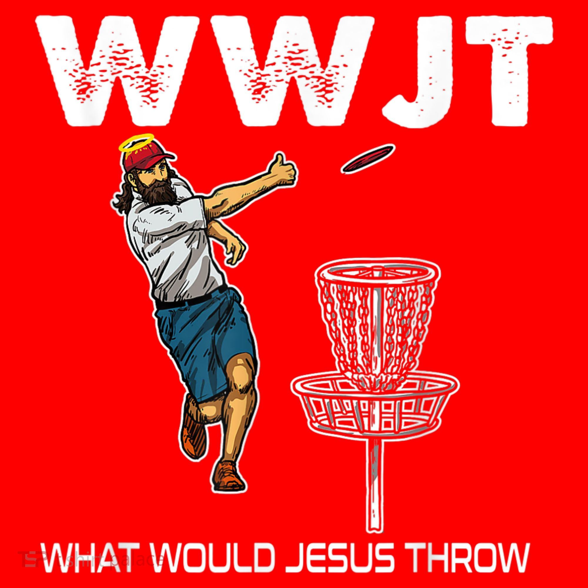 What Would Jesus Throw Golf Disc Santa Hat