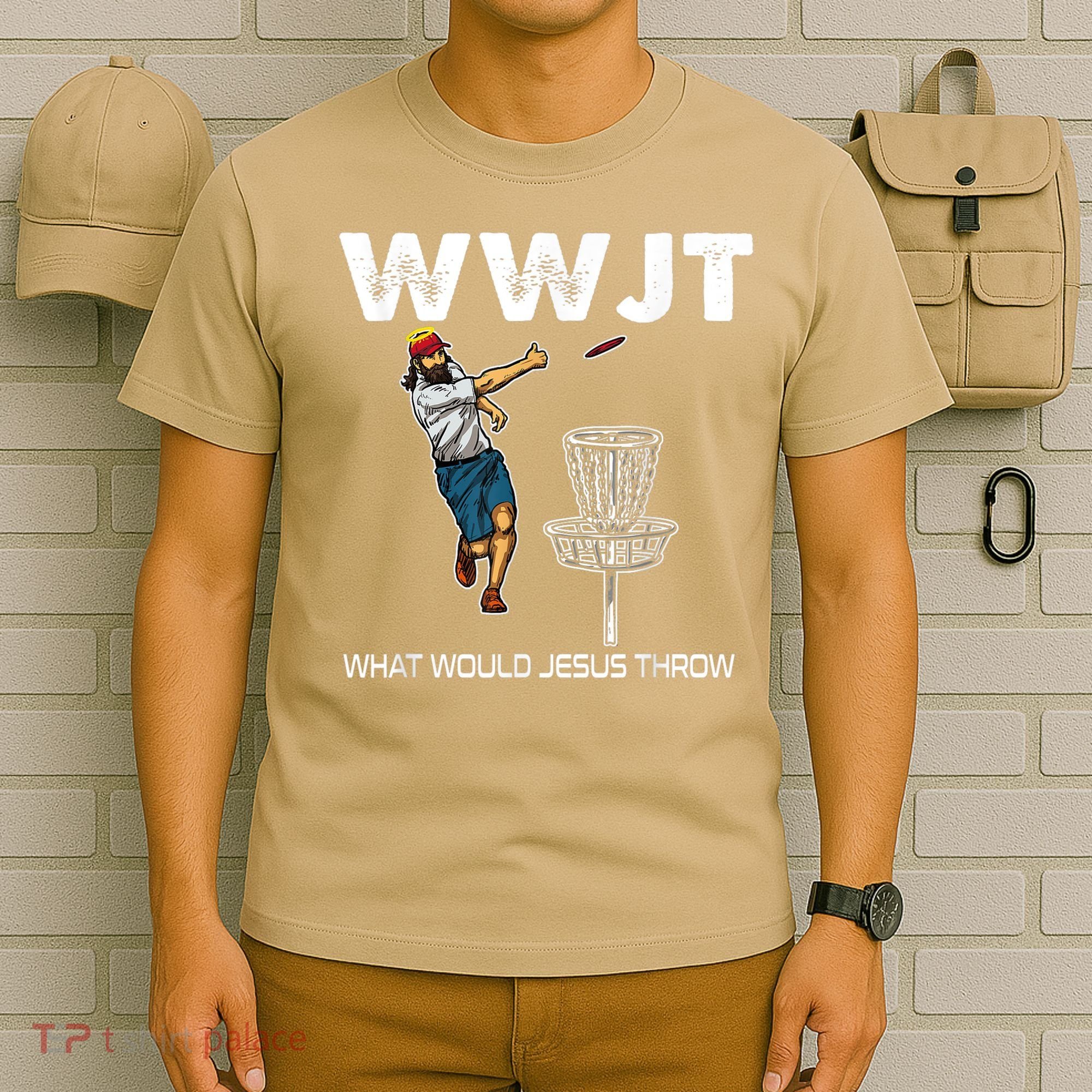 What Would Jesus Throw Golf Disc T-Shirt