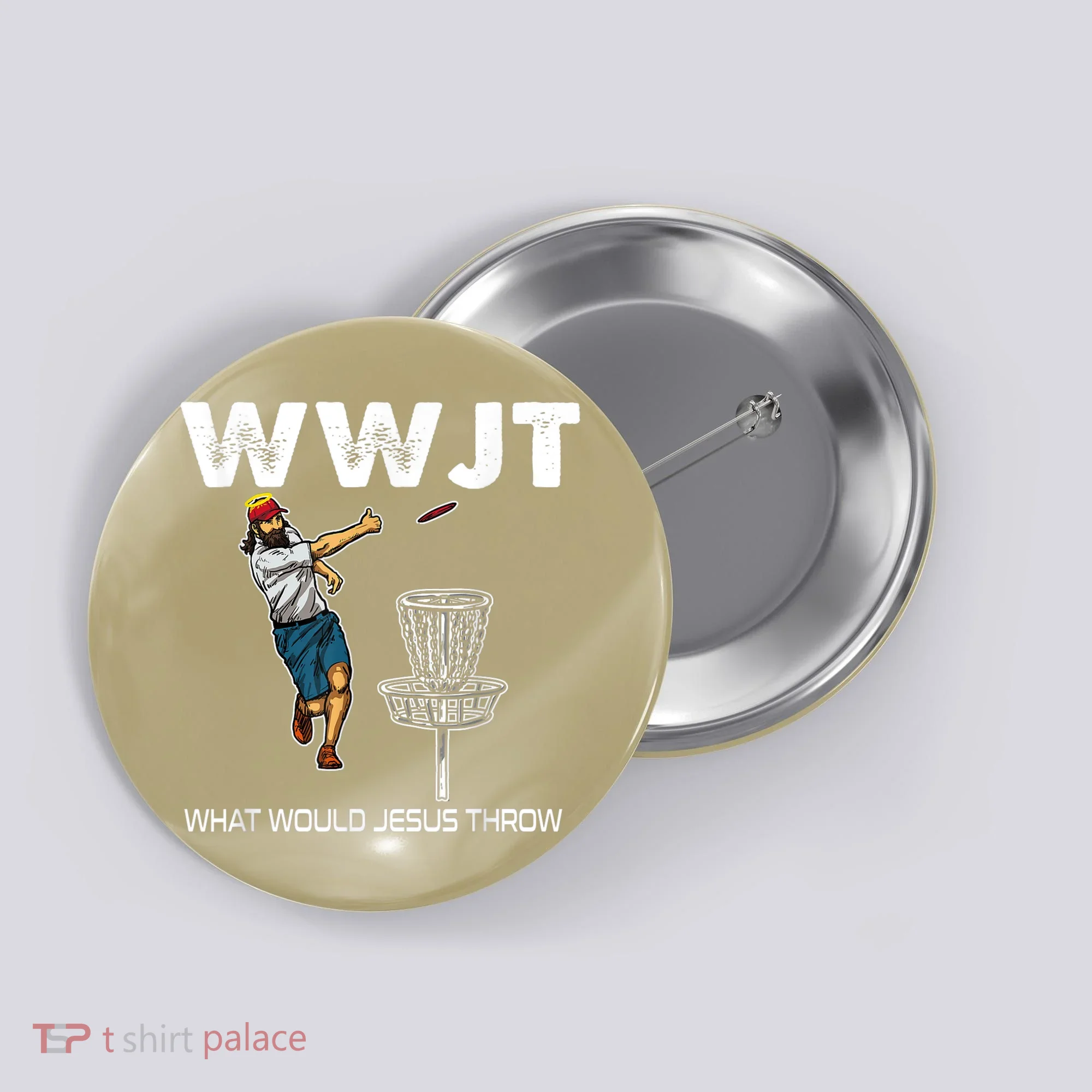 What Would Jesus Throw Golf Disc Button