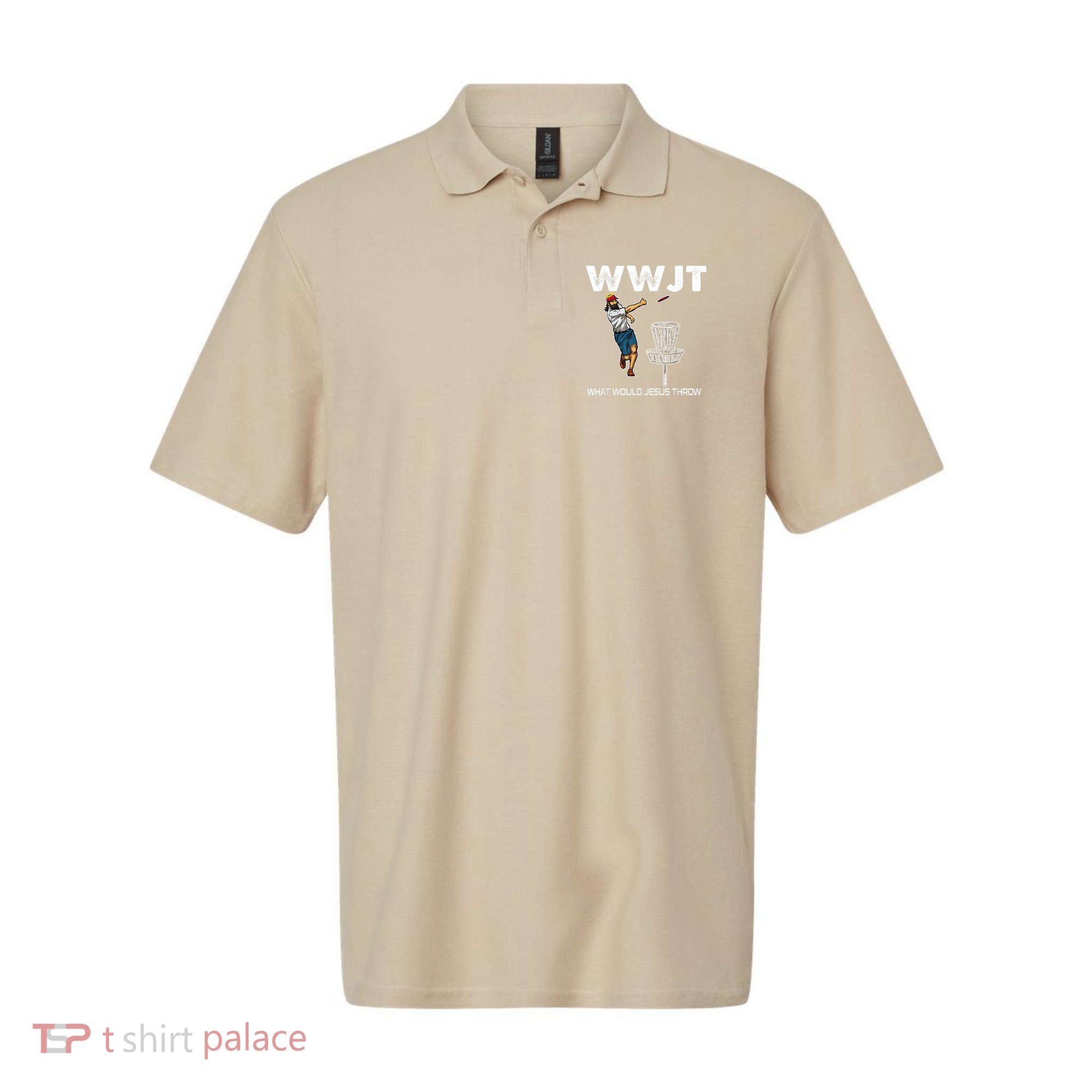 What Would Jesus Throw Golf Disc Polo