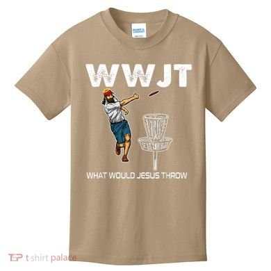 What Would Jesus Throw Golf Disc Kids T-Shirt