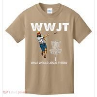 What Would Jesus Throw Golf Disc Kids T-Shirt thumb 0