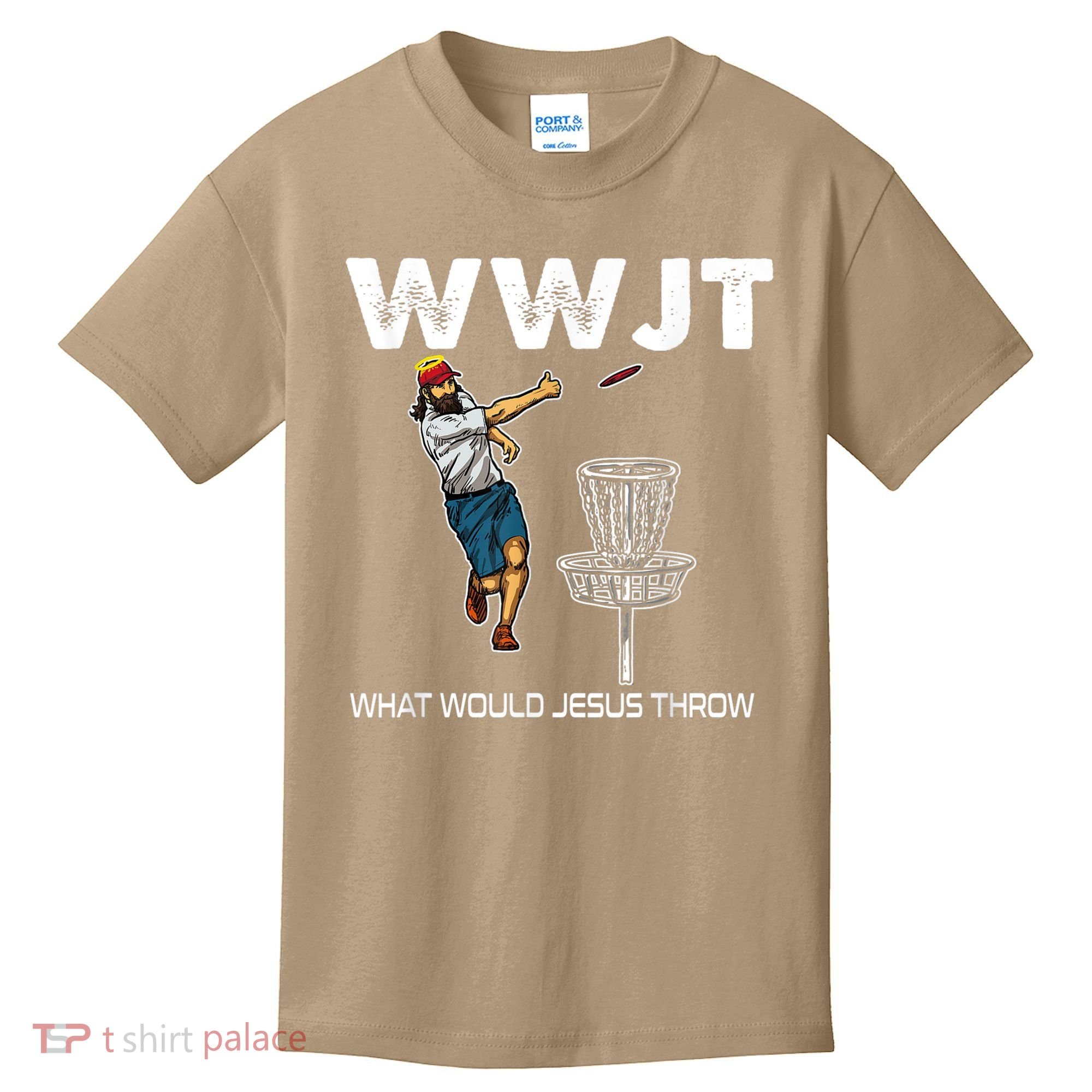 What Would Jesus Throw Golf Disc Kids T-Shirt